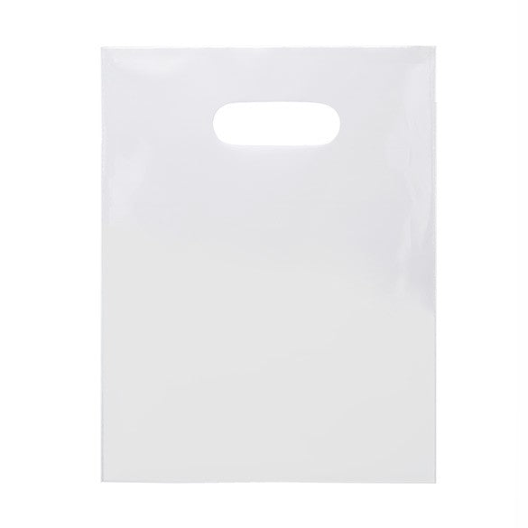 Sachet blancs à poignée 60 Micron 22.9x30.5 cm PE-BD (100 Pièces) [H912WT1]