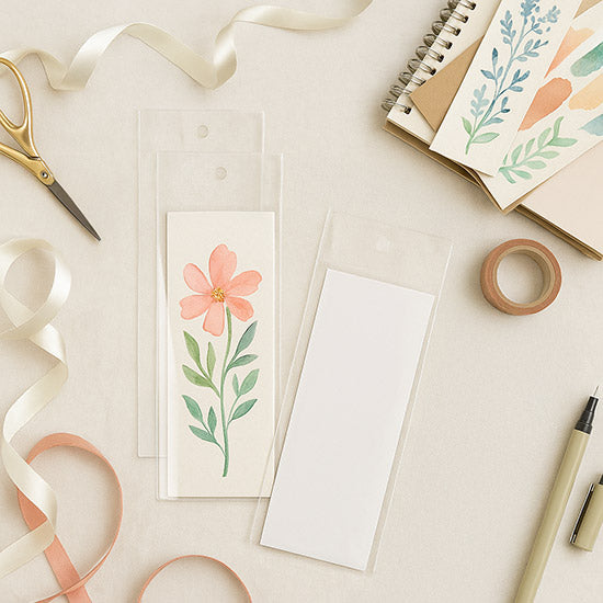 Manchon de marque-page transparent, 6.4x18.1cm (100 Pieces) [HBM3]