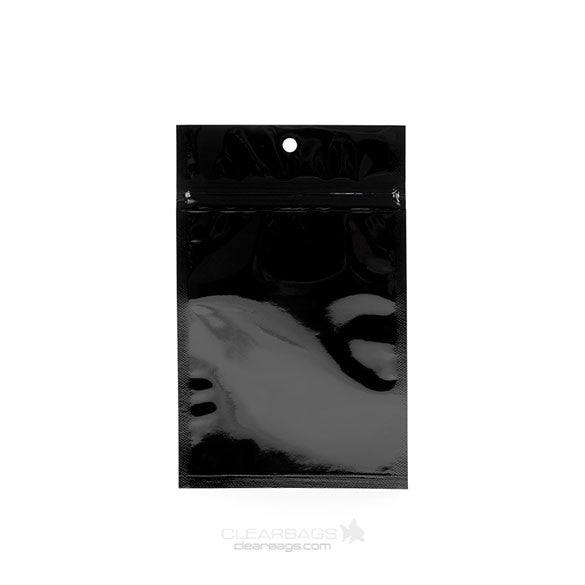 Gripzakken Zwart 9x12,5cm Gemetalliseerd (100 stuks) [HZBB4MB]
