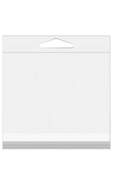 Sachet à trou de suspension refermable à transparence cristalline 13.8x13.3cm (100 pièces) [HB5X5]