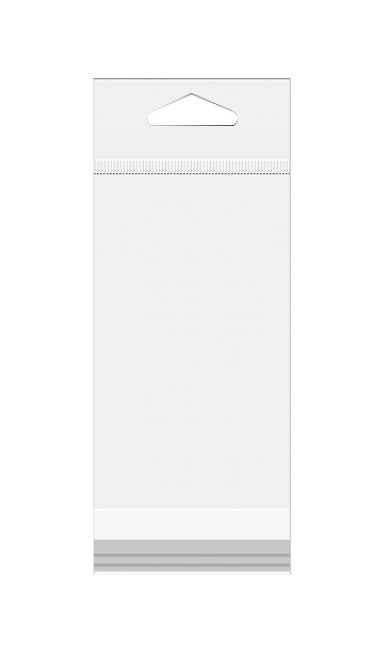 Headerbags 8,3x33,3cm hersluitbaar en Kristalhelder (100 stuks) [HB313S]