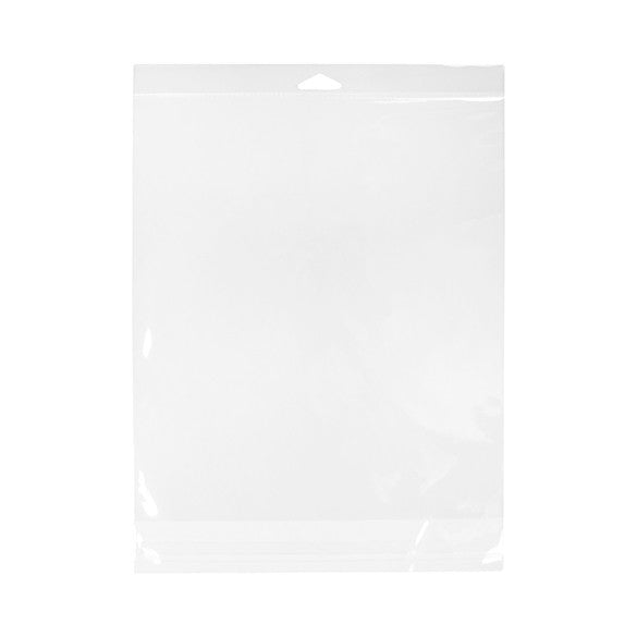 Sachet à trou de suspension refermable à transparence cristalline 26x29.2cm (100 pièces) [HB1011]