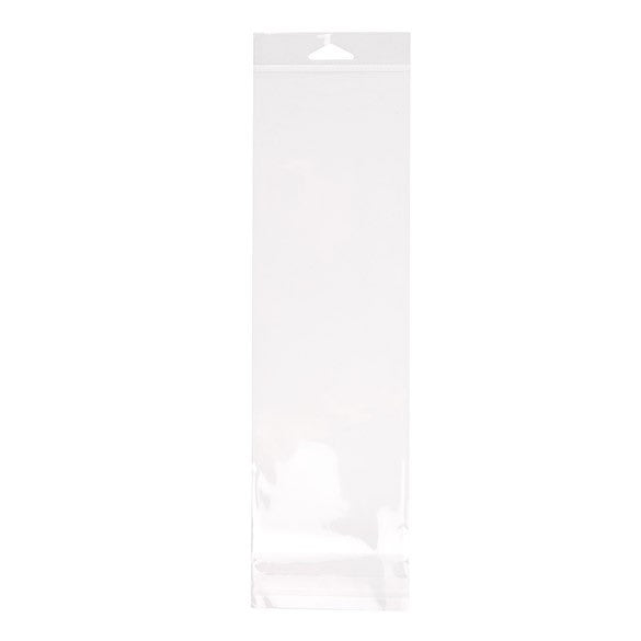 Sachet à trou de suspension refermable à transparence cristalline 10.3x31.8cm (100 pièces) [HB412]