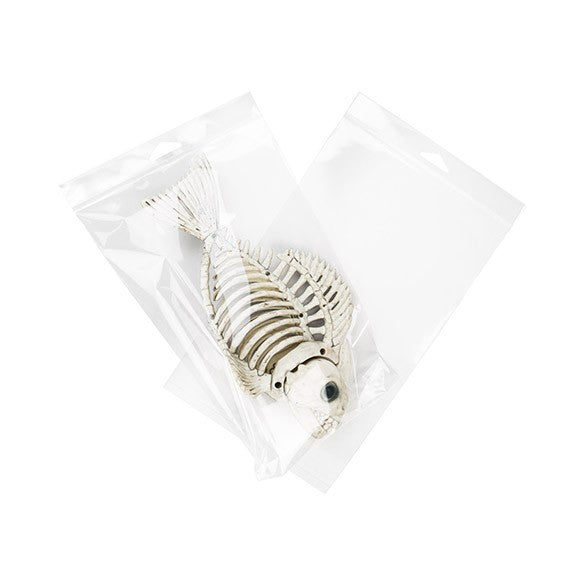Sachet à trou de suspension refermable à transparence cristalline 17.6x25.4cm (100 pièces) [HB610]
