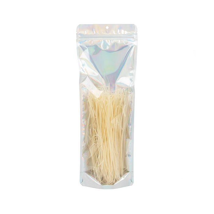 Stazakken Transparant/Iridescent/Holographic 14x6x38,1cm Met Ophanggat (25 Stuks) [ZBGH2NC]