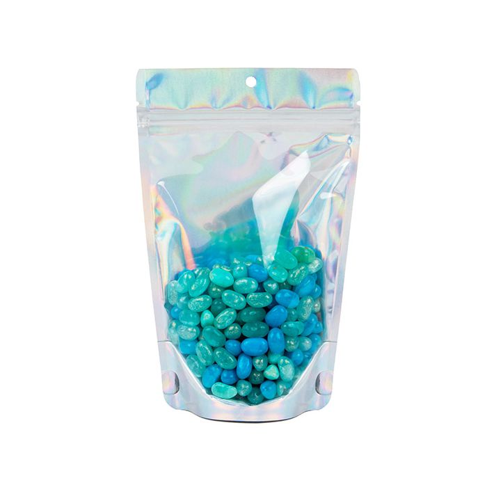 Stazakken Transparant/Iridescent/Holographic 13x7,9x20,6cm Met Ophanggat (25 Stuks)[ZBGH3C]