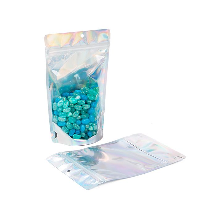 Stazakken Transparant/Iridescent/Holographic 13x7,9x20,6cm Met Ophanggat (25 Stuks)[ZBGH3C]