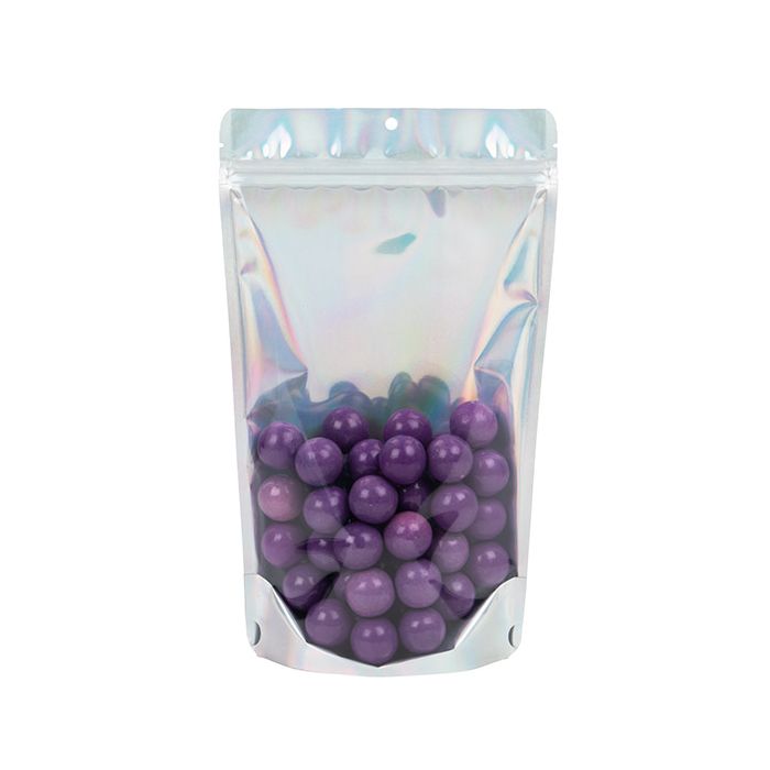 Stazakken Transparant/Iridescent/Holographic 17,1x8,9x28,6cm Met Ophanggat (25 Stuks)[ZBGH4C]