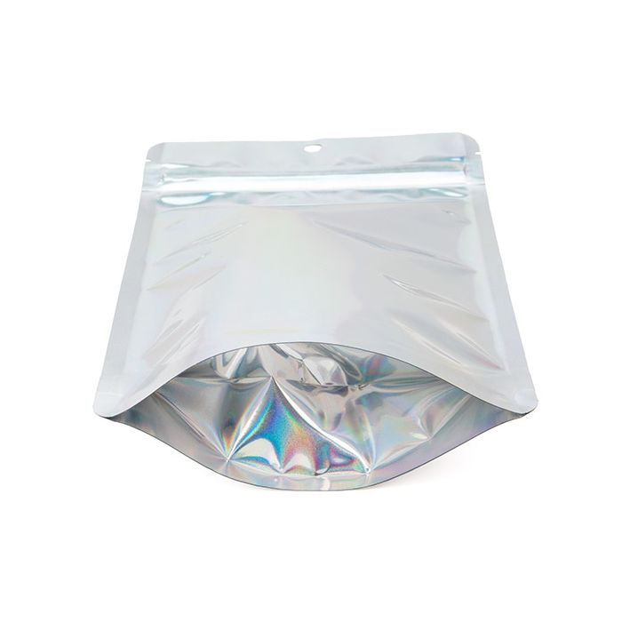 Doypack Holographic 10.8x6x23.8cm avec trou de suspension (25 pièces) [ZBGH1N]