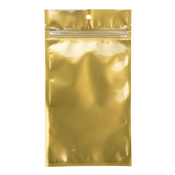 Sachet zip Transparent/Or 10.2x16.5cm (100 pièces) [HZB5CG]