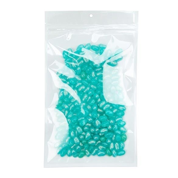 Sachet zip à trou de suspension transparent/blanc 15,2x23,5 cm (100 pièces) [HZB7CW]