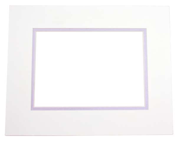 Mount Board Double thick Ivory/Silver 27.9x35.6cm with 20.6x27cm Window