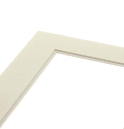 Double Passe Partout Ivoire/Argent 27 x 34cm pour le découpage intérieur. 40.6 x 50.8cm (10 Pièces) [MD20029]