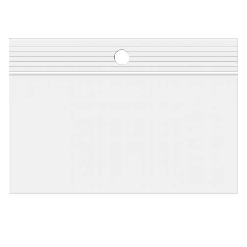 Grip Seal Bags with Hang hole 15x10cm Crystal Clear PP 50 micron