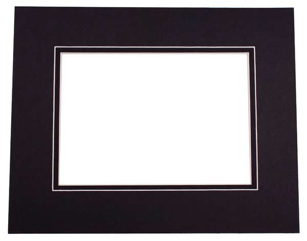Mount Board Double thick Black/Black 30.5x40.6cm with 19.4x29.5cm Window