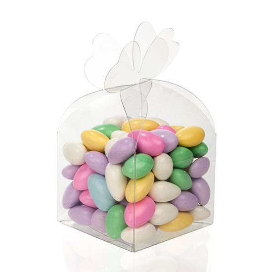 Plastic Gift Boxes with Clover Top 7x7x6cm