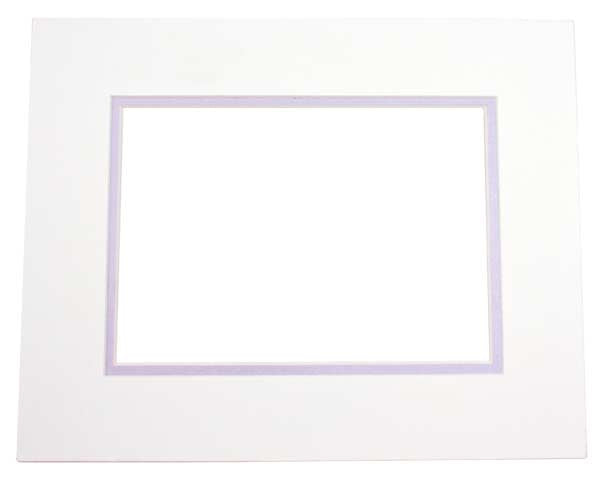 Double Passe Partout Ivoire/Argent 17 x 47cm pour le découpage intérieur. 45.7 x 61.0cm (10 Pièces) [MD20097]