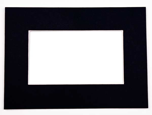 Passepartout zwart 32,1x47,3cm venster - buitenmaat 45,7x61cm (10 stuks) [MS20100]