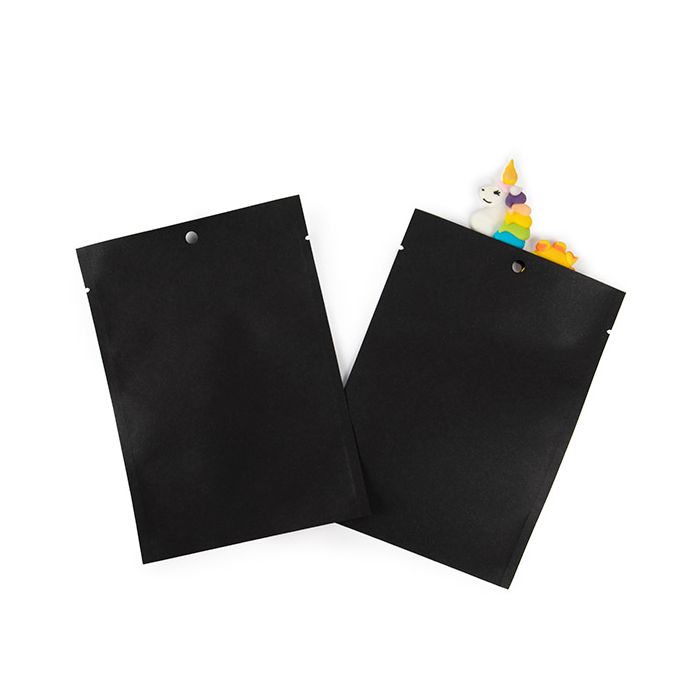 Sachets Kraft Noir Ecologique 10,2x15,2 cm Thermosoudable (100 pièces) [KHS46BK]