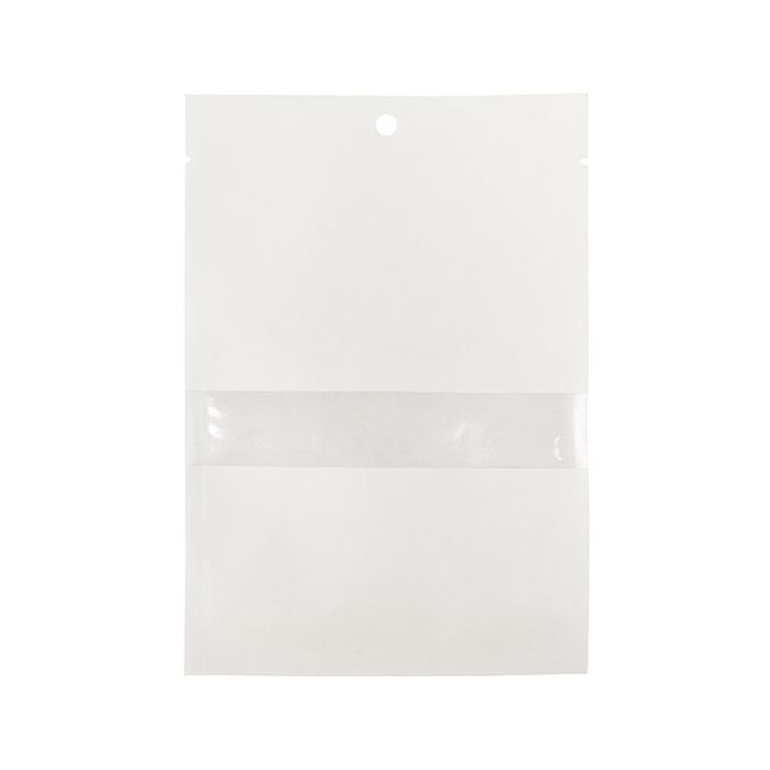 Kraft Bags White Eco-fiendly 10,2x15,2 cm Sealable With Window
