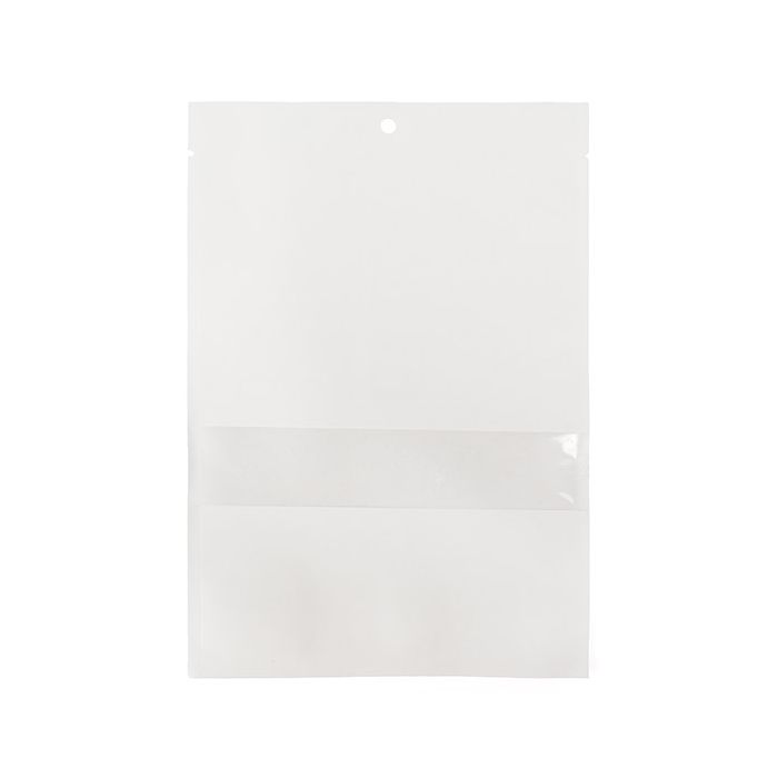 Kraft Bags White Eco-fiendly 15,2x22,9 cm Sealable With Window