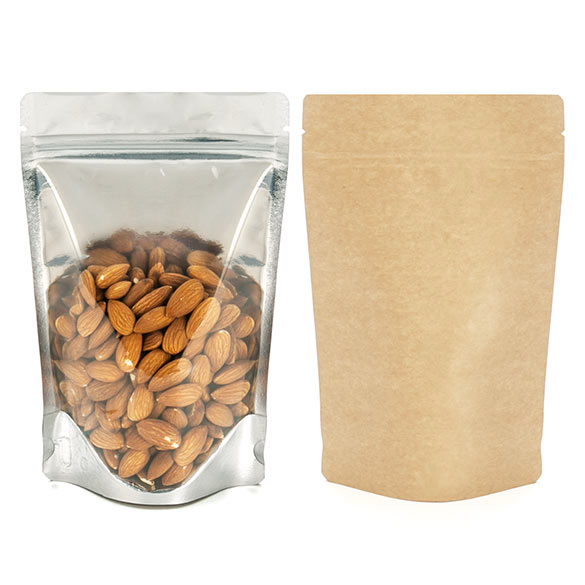 Stazakken Transparant/Kraft 13x7x20,5cm | 113 gram (100 stuks) [ZBGK3]