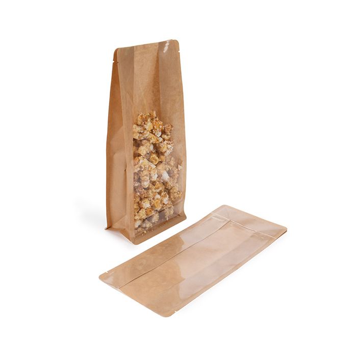 Block bottom Bags Kraft 12.7x7.6x30.5 cm (100 pieces) [BB3K]