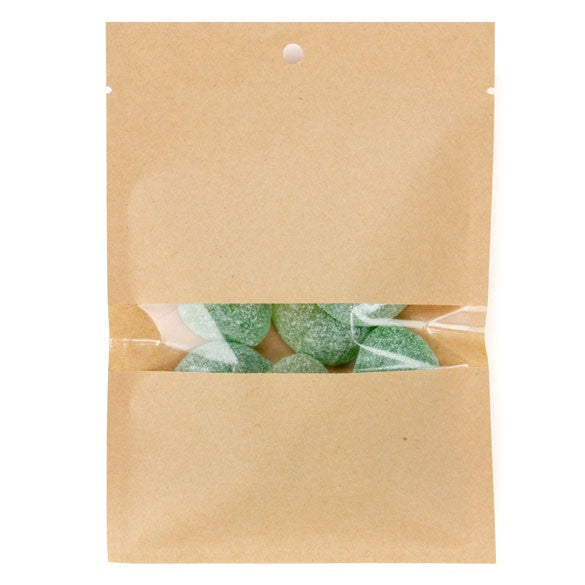 Sachet Kraft compostable et Thermoscellable ouvert avec fenêtre 11,2x15,7cm (100 Pieces) [KHS46W]