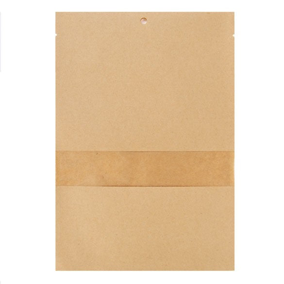 Zakken Kraft Composteerbaar 15,2x22,9cm met Venster en Sealbaar (100 stuks) [KHS69W]