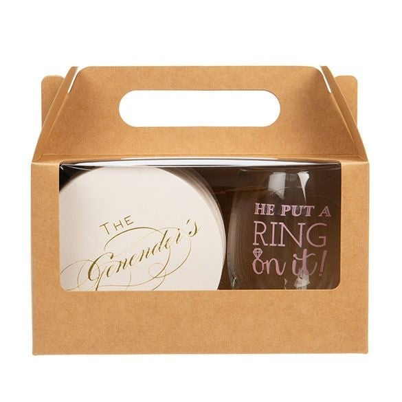 Kraftdoosjes Met Handvat En Venster 17.8x10.2x10.2 cm (25 stuks) [WKRG173]