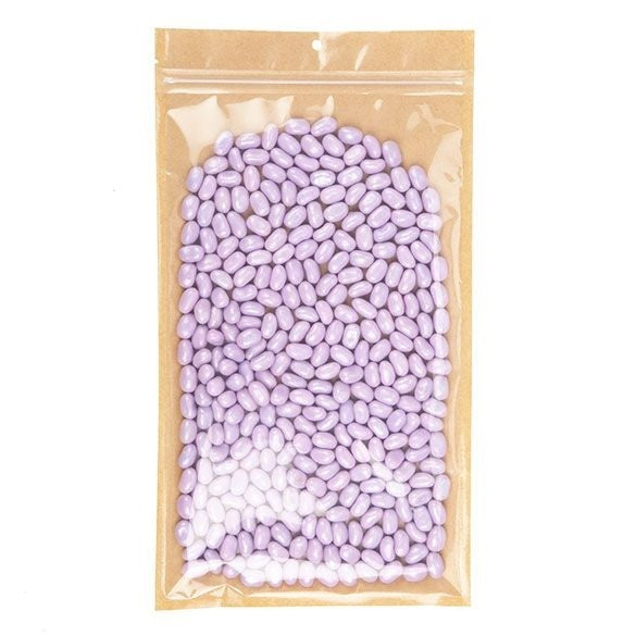 Sachet zip avec trou de suspension papier kraft avec face arrière transparente 17,8x30,5 cm (100 pièces) [HZB8KC]