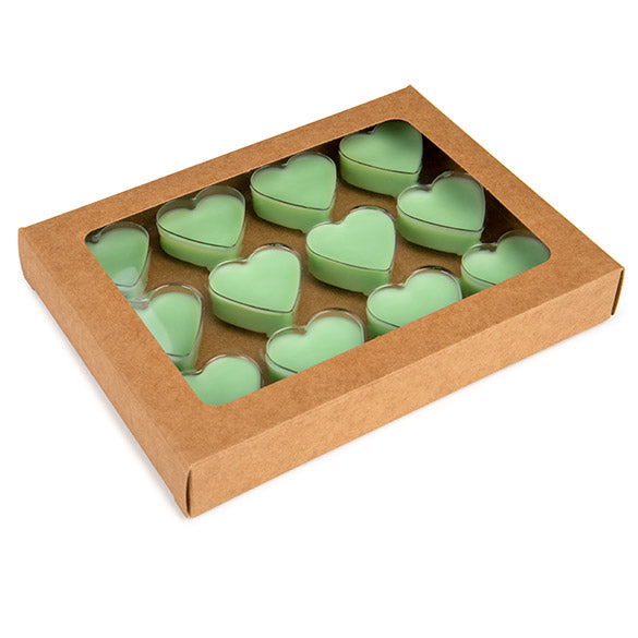 Boites kraft avec inserts coeurs pour bonbons artisanaux 10,2x2,1x13,8cm (25 pièces) [CNDYH271]