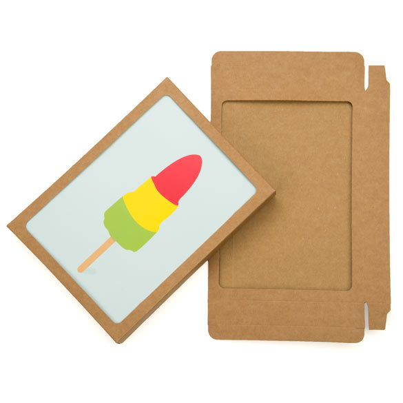 Kraftdoosjes 13,7x2,2x18,7cm Uitgesneden Venster (25 stuks) [WKR266]