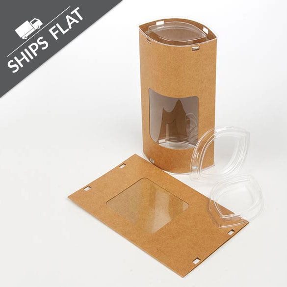 Luxe geschenkdoosjes met venster (ovaal) 7.8x5.2x15.4cm (25 stuks) [KTEWS26]