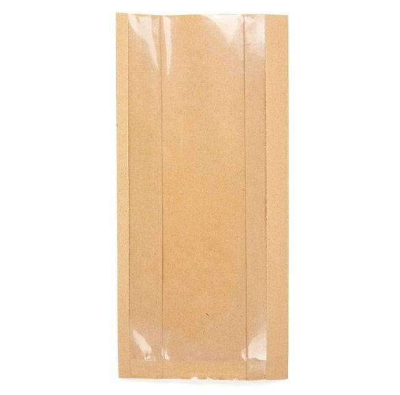 Zakken Kraft 10,2x5,4x20,3cm met zijvouw (100 stuks) [KSG3]