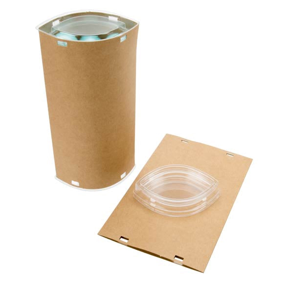 Kraft Gift Boxes oval 7.8x5.2x15.4cm (25 pieces) [KTES26]