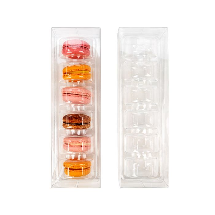 Coffret de macarons français 6 pièces 7x5.1x22.5 cm (25 pièces) [MBS7]
