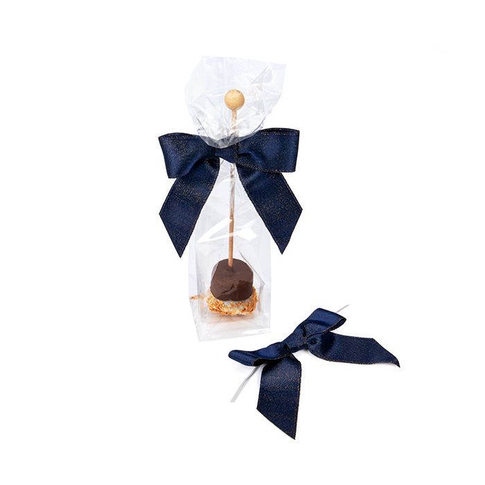 Noeuds pré-noués Bleu Nuit Métallique 8,9 cm (25 pièces) [MBOWM]