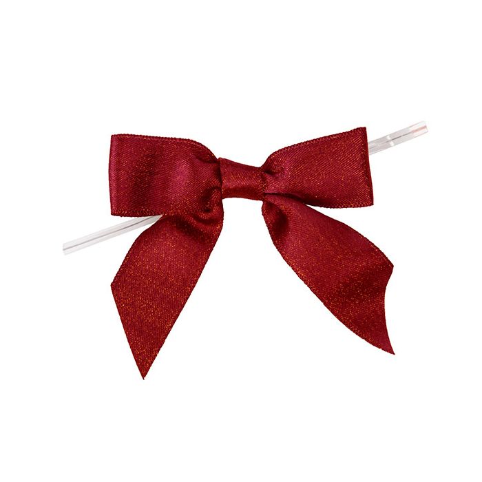 Bows Pre-tied Metallic Scarlet 8,9 cm