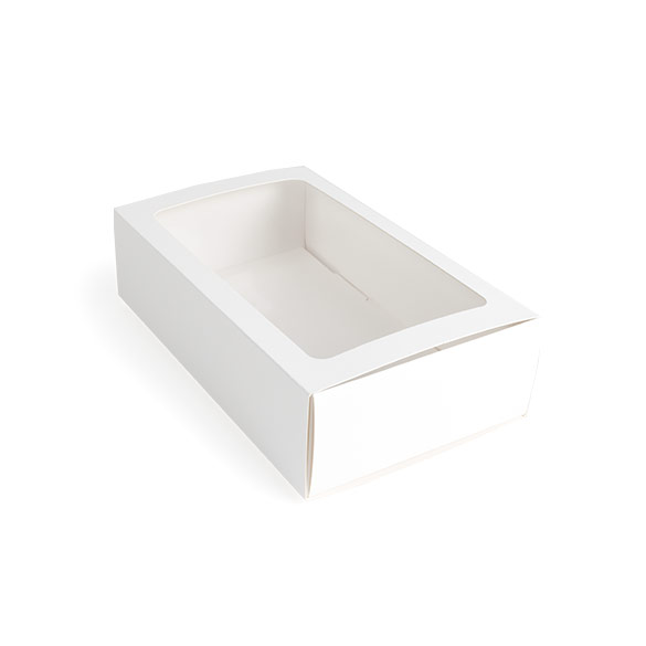 Boîtes en papier deux pièces blanc 21x12,7x5,7 cm (25 pcs) [MBS10W]