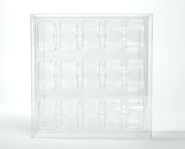 Boites cadeau plastique à transparence cristalline 19.5x5.1x19.1cm (25 pièces) [FPB258]