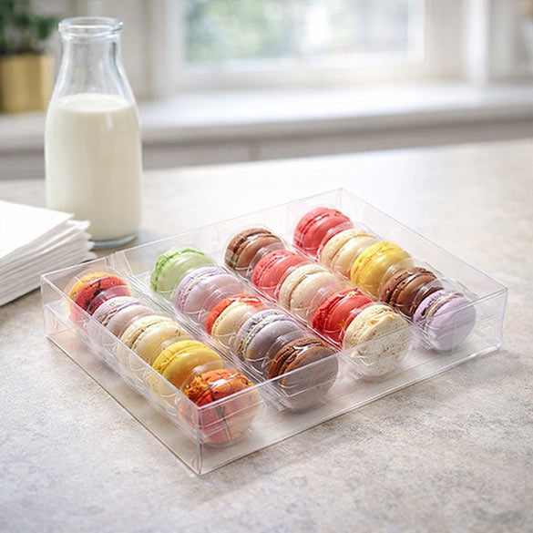 Boites à macarons, sachets de 20 25.9 x 5.1 x 19.1cm (25 Pièces) [MBS4]