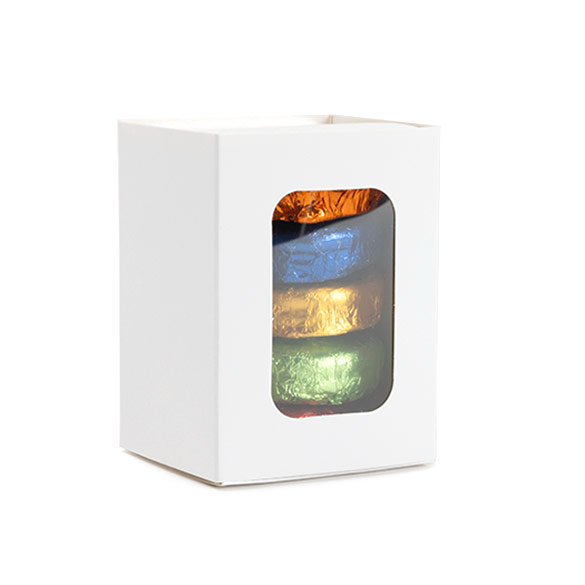 Tweedelige Papieren Dozen Wit 9,5x6,4x5,7cm (25 stuks) [MBS8W]