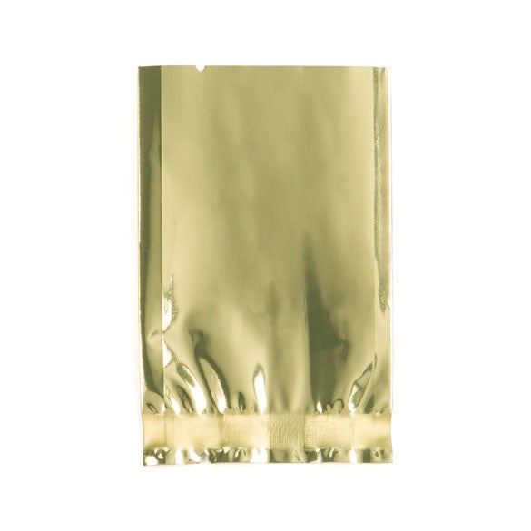 Plastiek Zakken Goud 5x7,5cm Gemetalliseerd en Sealbaar (100 stuks) [SMB23SG]