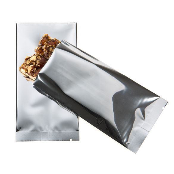 Plastiek Zakken Zilver 7,5x14cm Gemetalliseerd en Sealbaar (100 stuks) [SVP35HS]