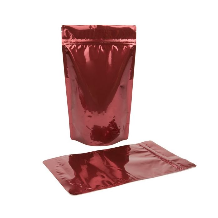 Doypack Rouge Métallisé 17.1x7.9x28.6cm | 340g (100 pièces) [ZBGM4R]