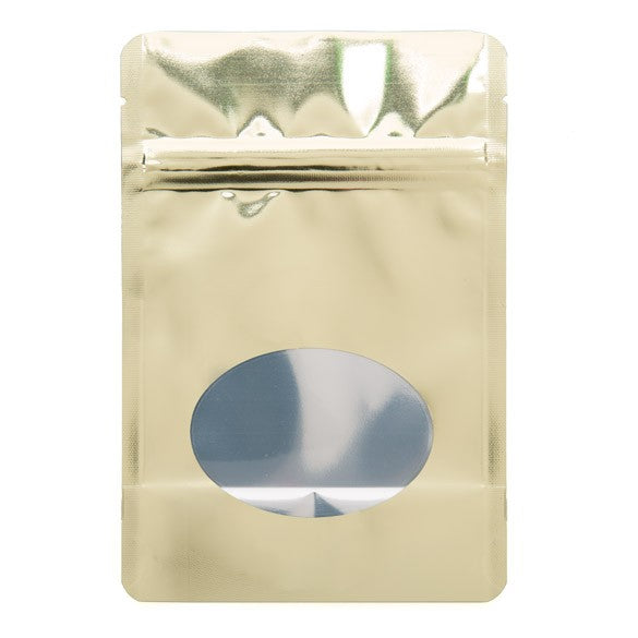 Stazakken Goud met ovaal Venster 10x6x15cm | 57 gram (100 stuks) [ZBGMO2SG]