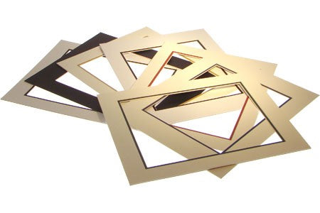 Passepartout dubbeldik wit/zwart 27,9x35,6cm met 19,4x24,5cm venster (10 stuks) [MD20021]
