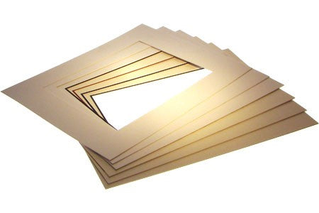 Passepartout dubbeldik wit/zwart 40,6x50,8cm met 27x34,6cm venster (10 stuks) [MD20050]