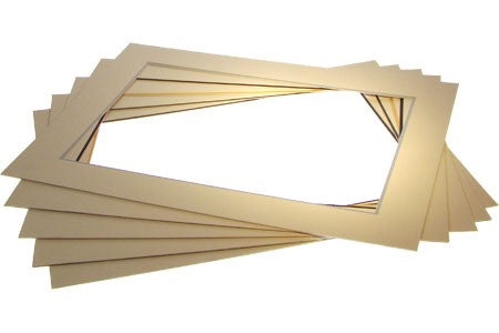 Double Passe Partout Ivoire/Noir 17 x 47cm pour le découpage intérieur. 45.7 x 61.0cm (10 Pièces) [MD20102]